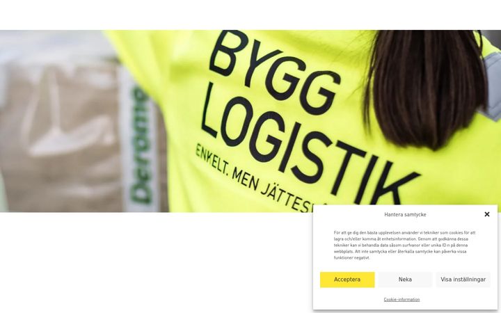 Zrzut ekranu bygglogistik.se