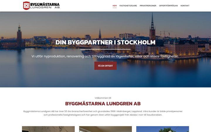 Zrzut ekranu bygglundgren.se