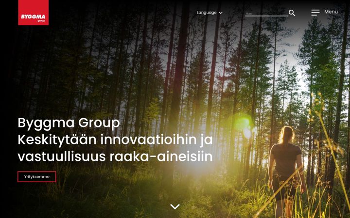 Screenshot ta' byggmagroup.fi