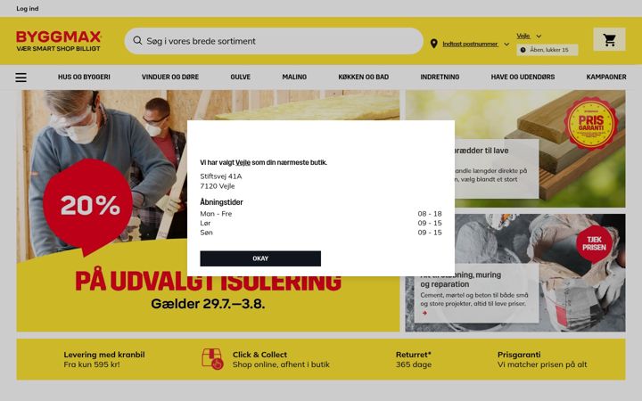 Screenshot of byggmax.dk