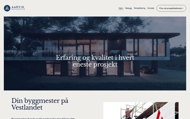 Zrzut ekranu byggmester-aarvik.no
