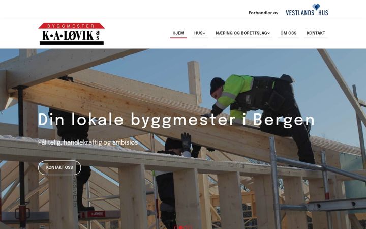 Screenshot of byggmester-loevik.no