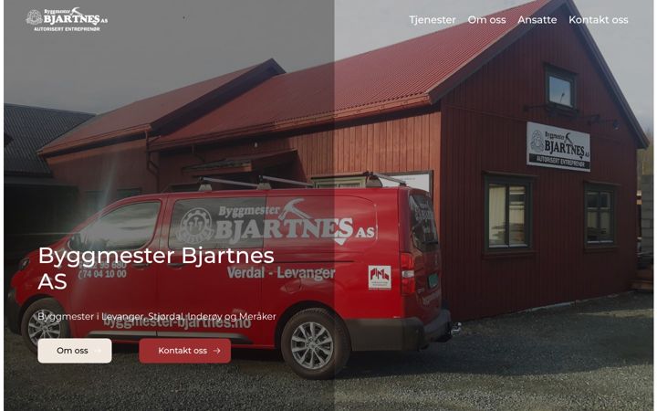 Screenshot of byggmesterbjartnes.no