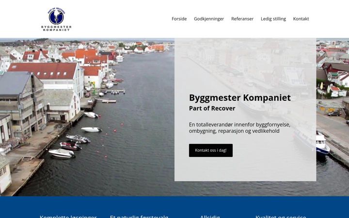 Screenshot of byggmesterkompaniet.no