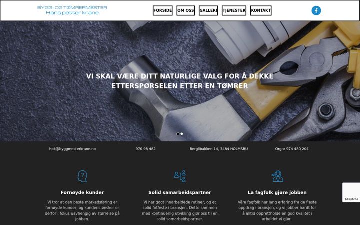Screenshot of byggmesterkrane.no