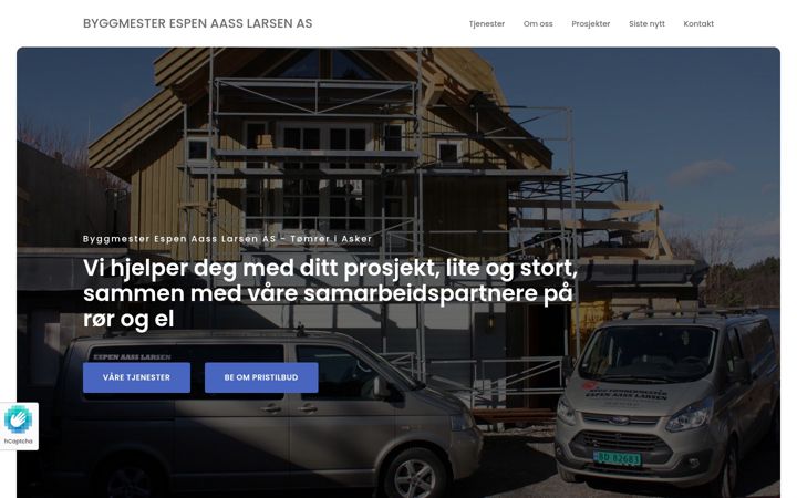 Screenshot ta' byggmesterlarsen.no