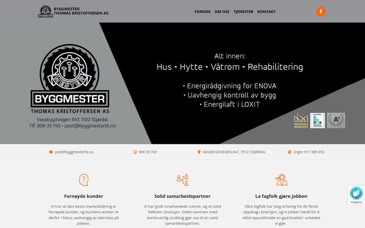 Screenshot von byggmestertk.no