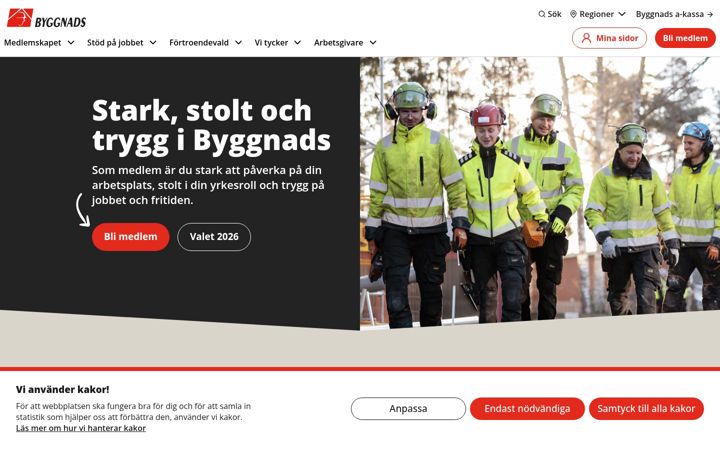 Screenshot von byggnads.se