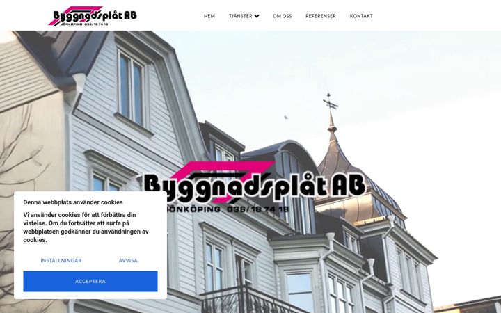 Screenshot von byggnadsplatab.se