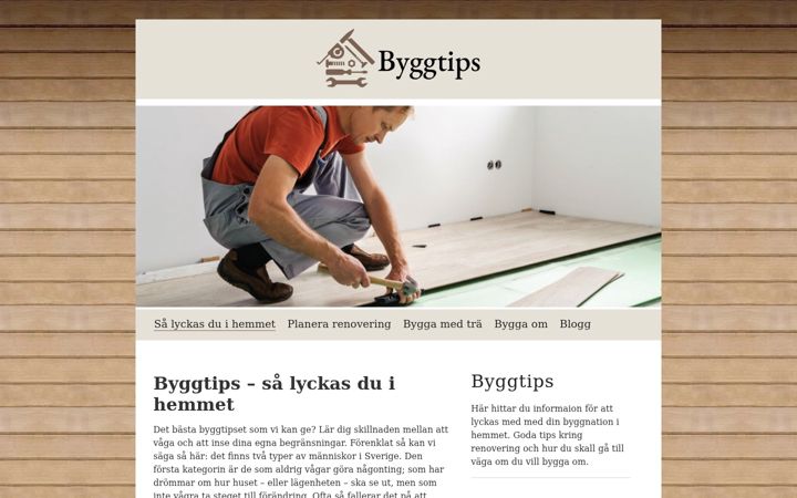 Screenshot of byggtips.org