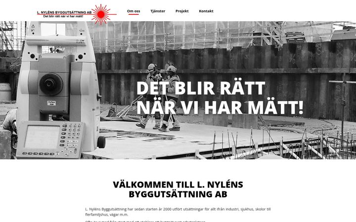 Screenshot of bygguts.se