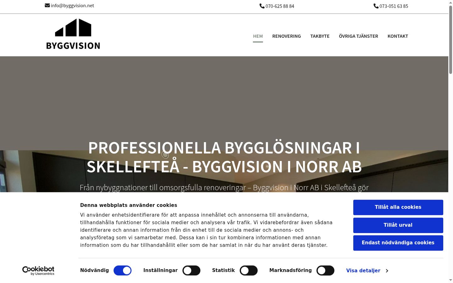 Képernyőkép a bármilyen interakció előtt megjelenő hozzájárulási bannerről