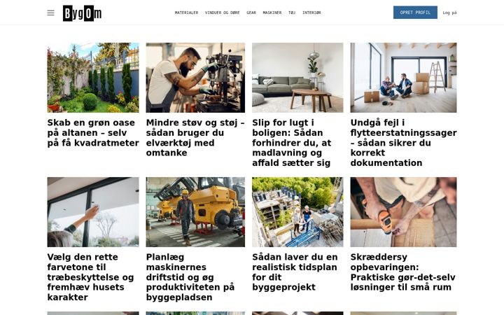 Screenshot of bygom.dk