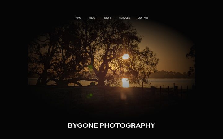Screenshot of bygonephotography.com.au