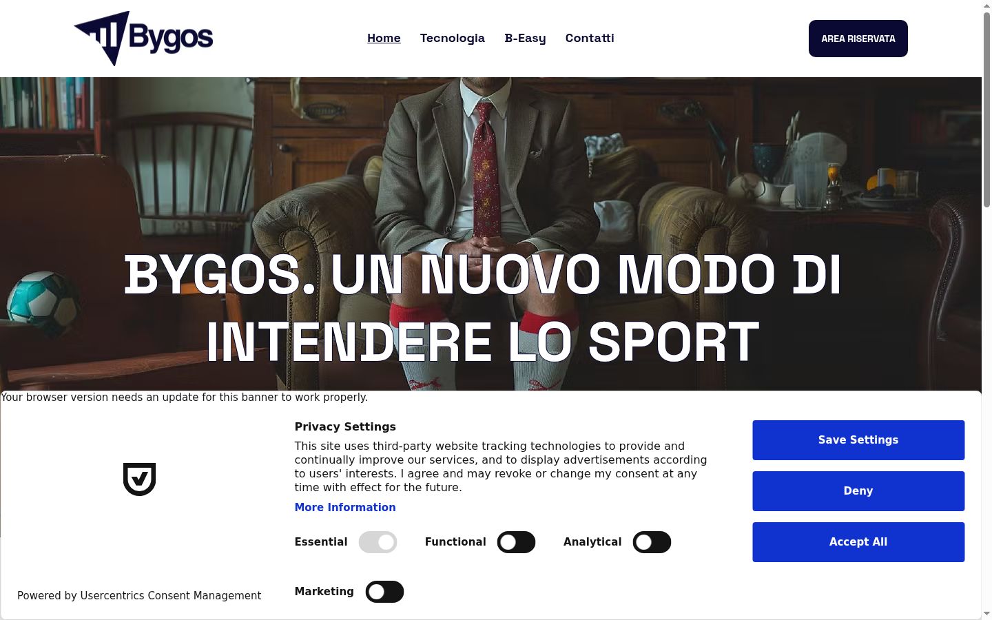 Screenshot of the consent banner shown before any interaction