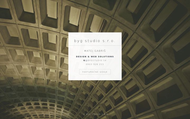 Screenshot of bygstudio.sk