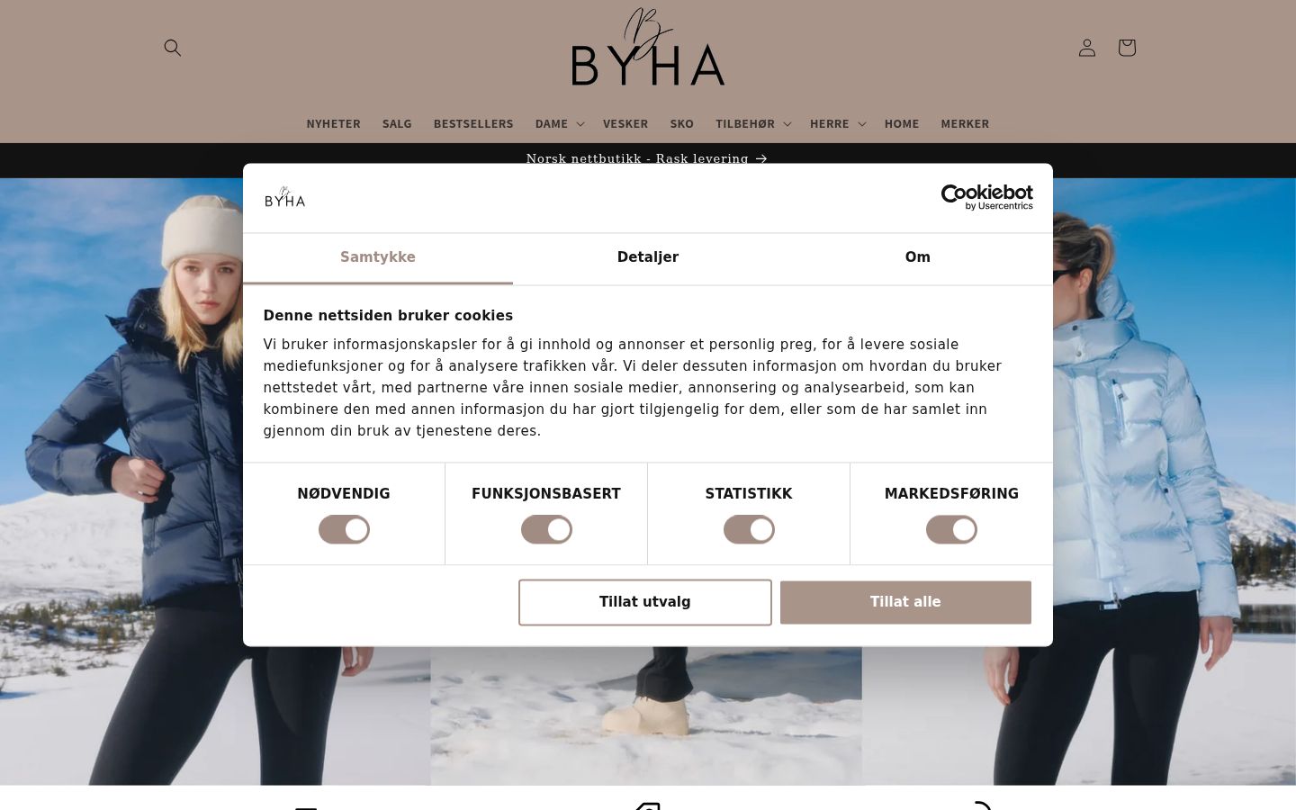 Screenshot del banner di consenso mostrato prima di qualsiasi interazione