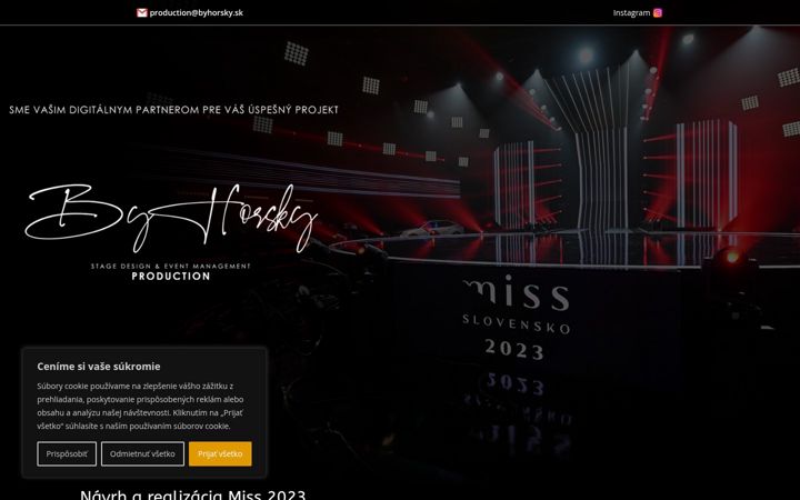 Screenshot of byhorsky.sk