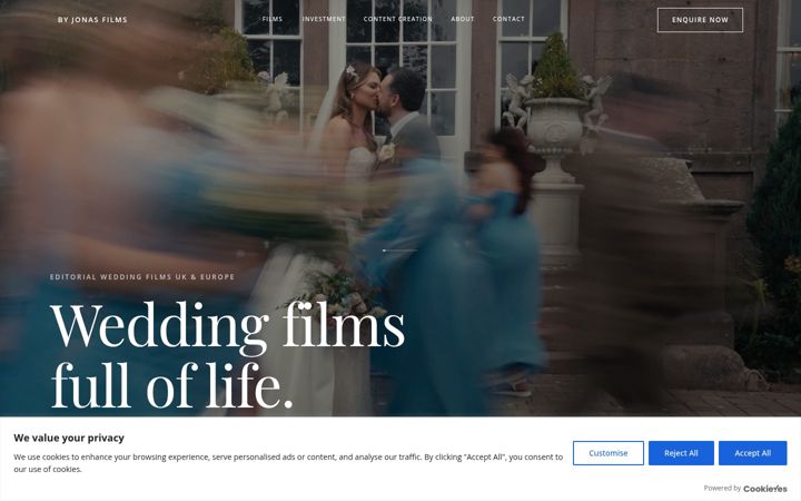 Screenshot of byjonasfilms.com