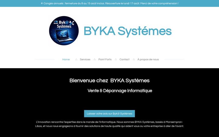 Screenshot of bykasystemes.com