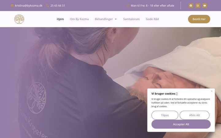 Screenshot of bykozma.dk