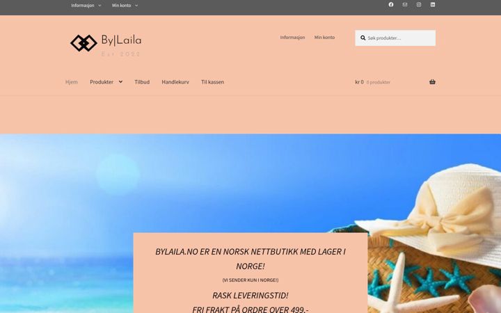 Captura de pantalla de bylaila.no