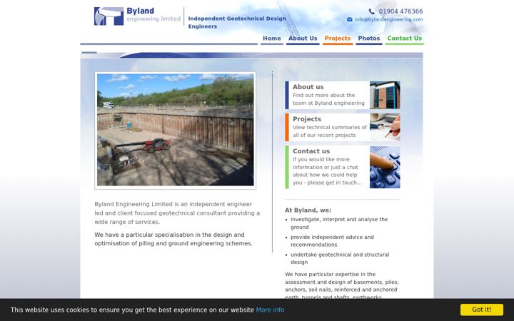Screenshot of bylandengineering.com