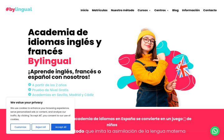 Snímek obrazovky bylingual.es
