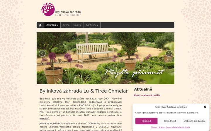 Zrzut ekranu bylinkovazahradavaltice.cz