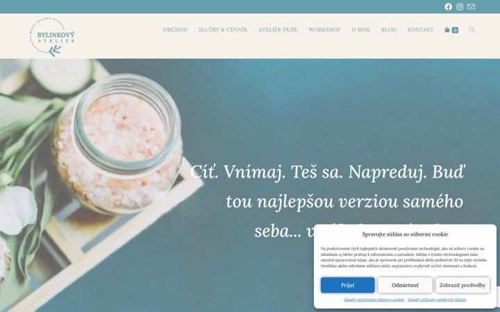 Screenshot of bylinkovyatelier.sk