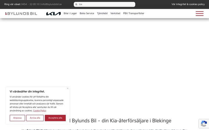 Screenshot of bylundsbil.se