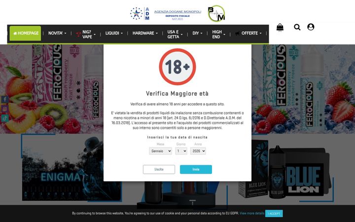 Screenshot of bymed-ecig.it