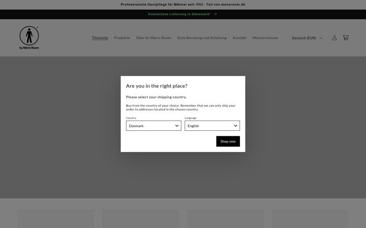 Screenshot of bymensroom.de