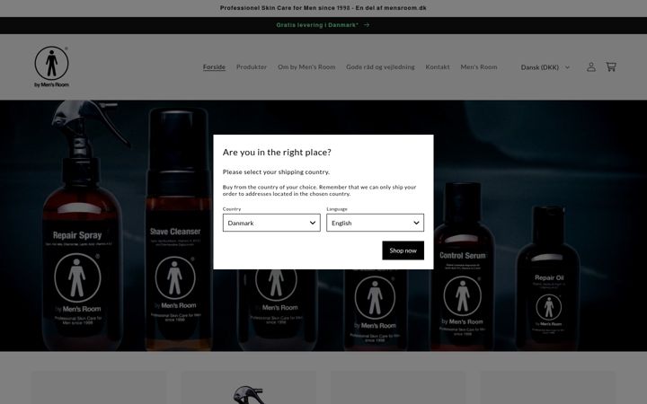 Screenshot of bymensroom.dk