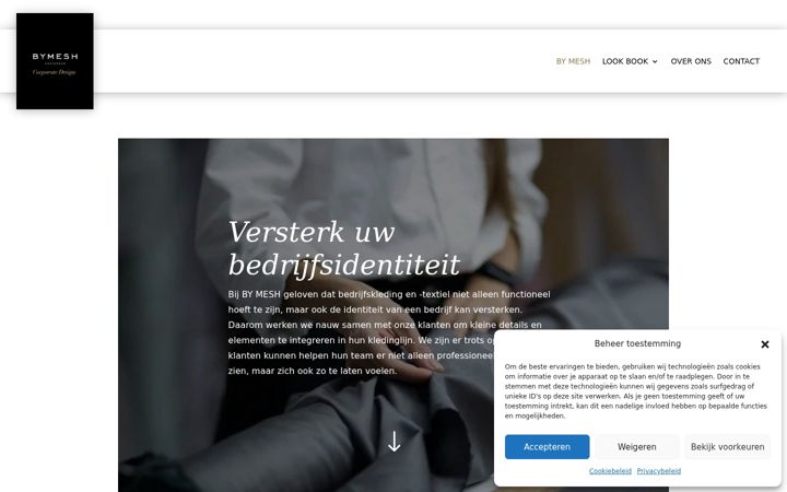 Screenshot του bymeshcorporatedesign.nl