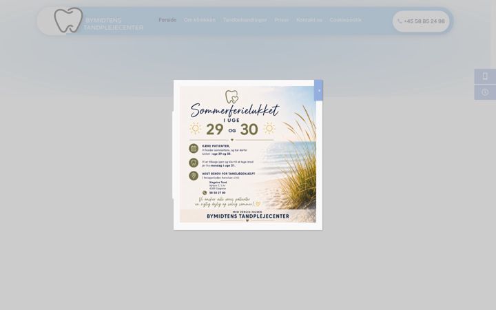 Screenshot of bymidtens-tandplejecenter.dk