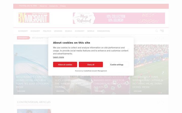 Screenshot di bymigrant.co.uk