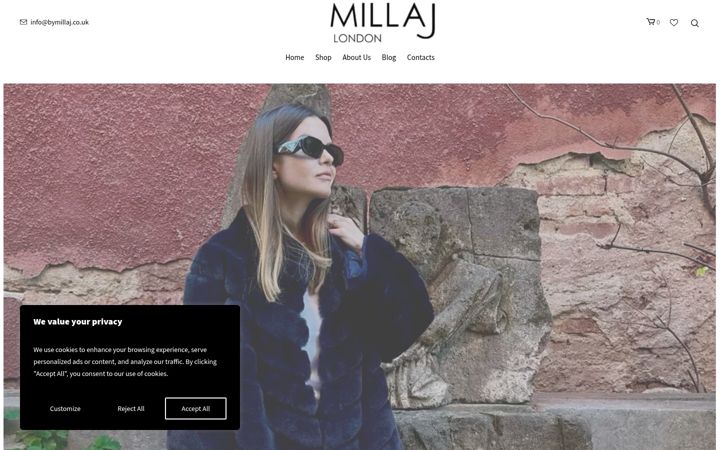 Screenshot of bymillaj.co.uk