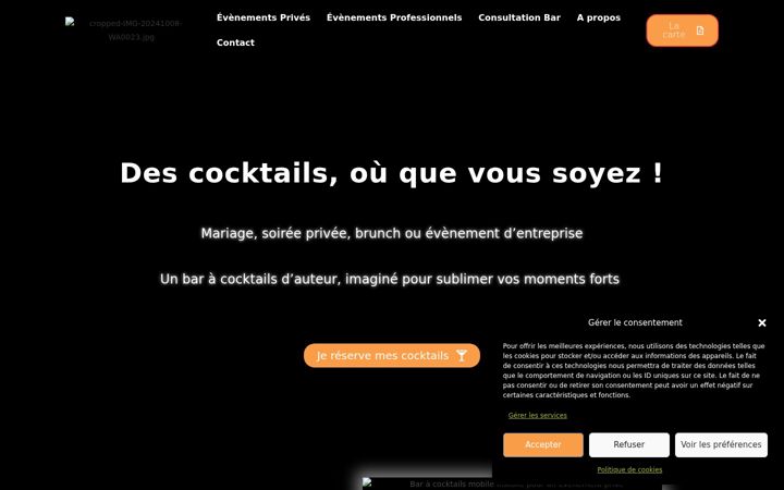 Screenshot of bynico-cocktails.fr
