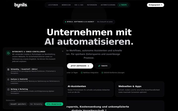 Screenshot of bynils.com