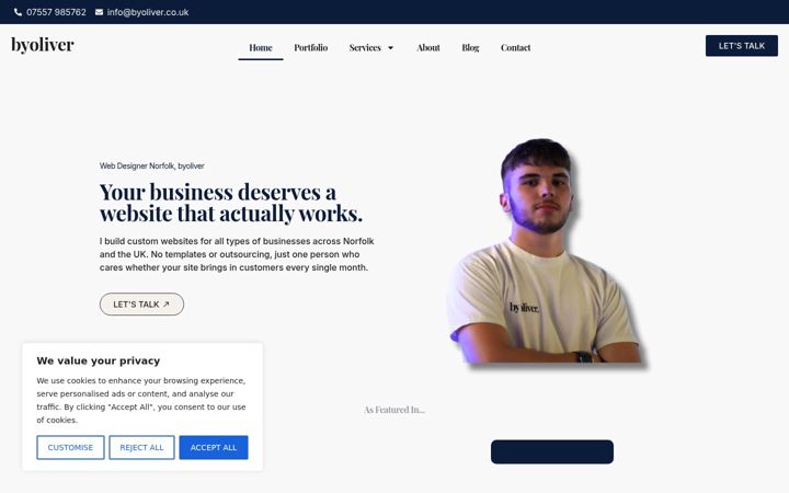 Screenshot of byoliver.co.uk