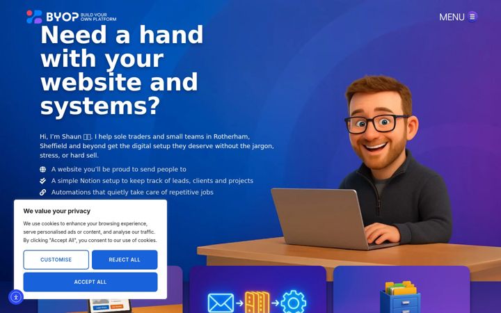 Screenshot of byop.digital