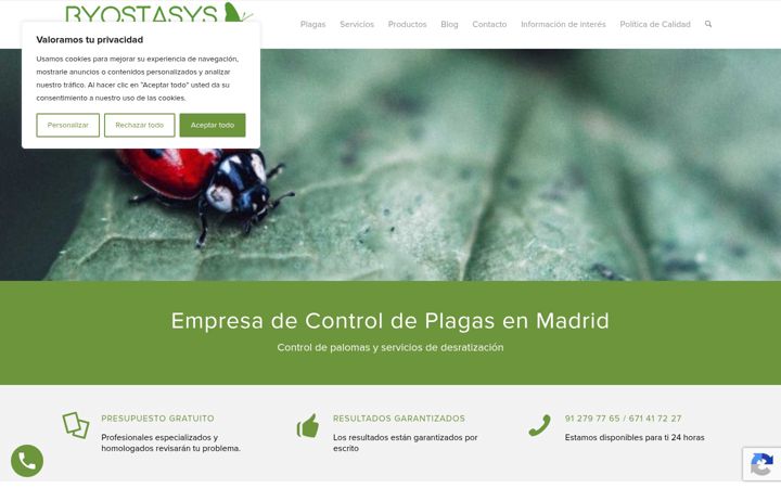 Screenshot of byostasys.com