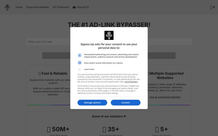 Screenshot of bypass.vip