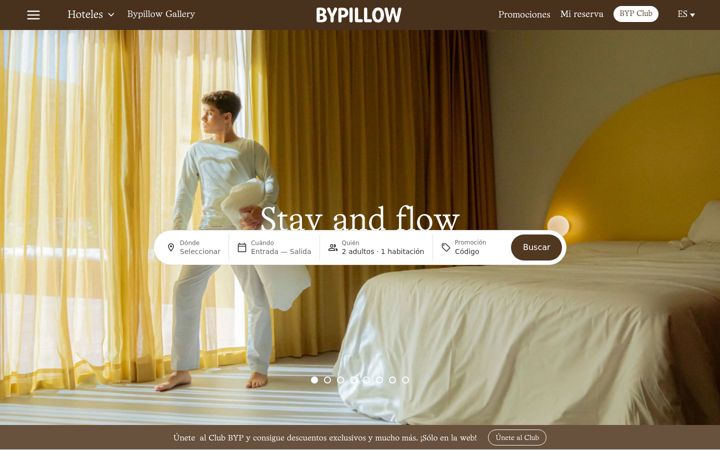 Screenshot of bypillow.com