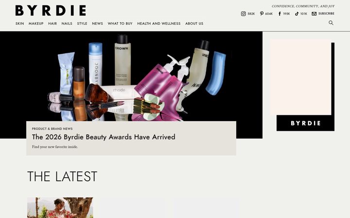 Ekrano kopija byrdie.com