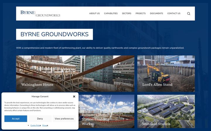 Screenshot of byrne-groundworks.co.uk