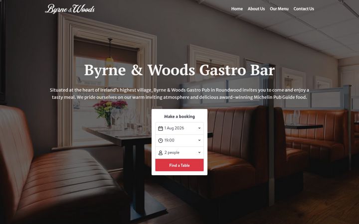Zrzut ekranu byrneandwoods.ie