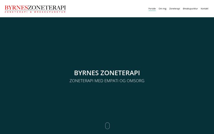 Screenshot of byrneszoneterapi.dk