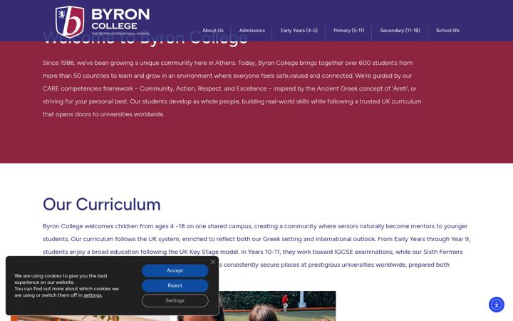 Screenshot of byroncollege.gr